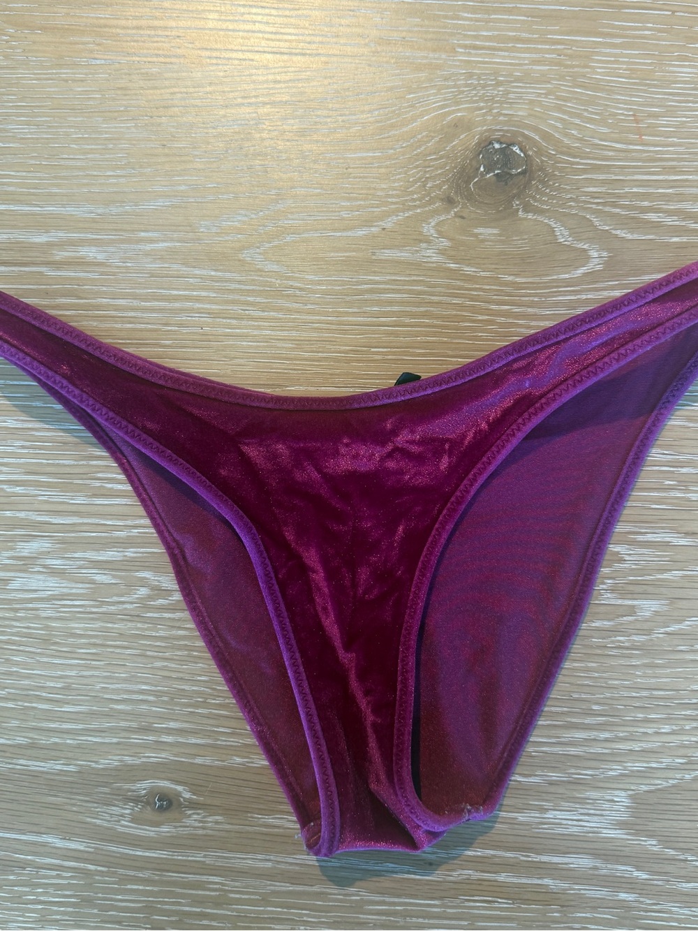 triangl swimwear Velvet Bikini Briefs in Plum